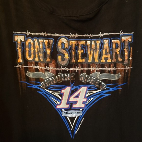 WOMEN'S Tony Stewart #14 Nascar Racing Black Tank Top Size XL - Picture 2 of 8